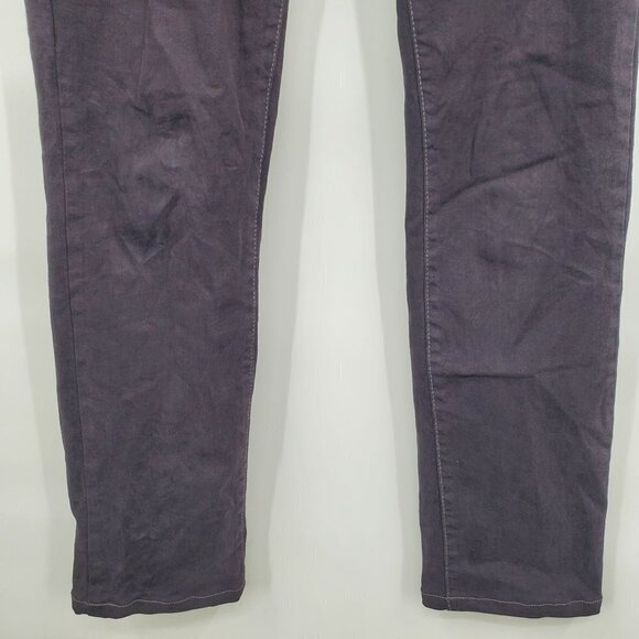 NYDJ Hi-Rise Slim Straight Jeans Ankle Stretch Solid Denim Size 2 Womens Black - Picture 3 of 12